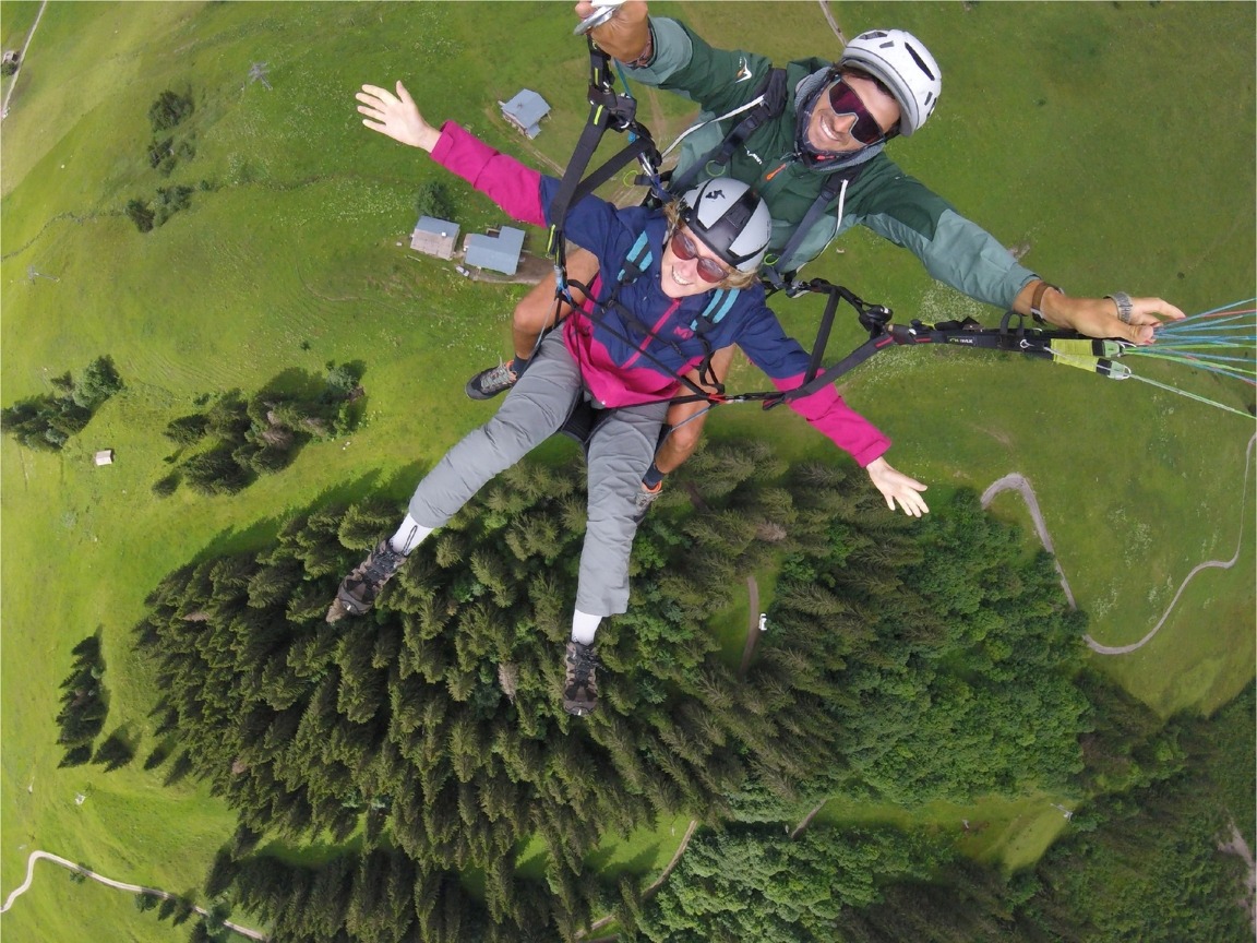 vol parapente découverte au Grand Bornand, aravis, avec airlinks